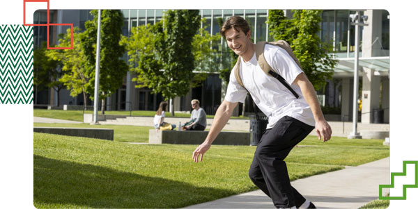 UVU Student on campus