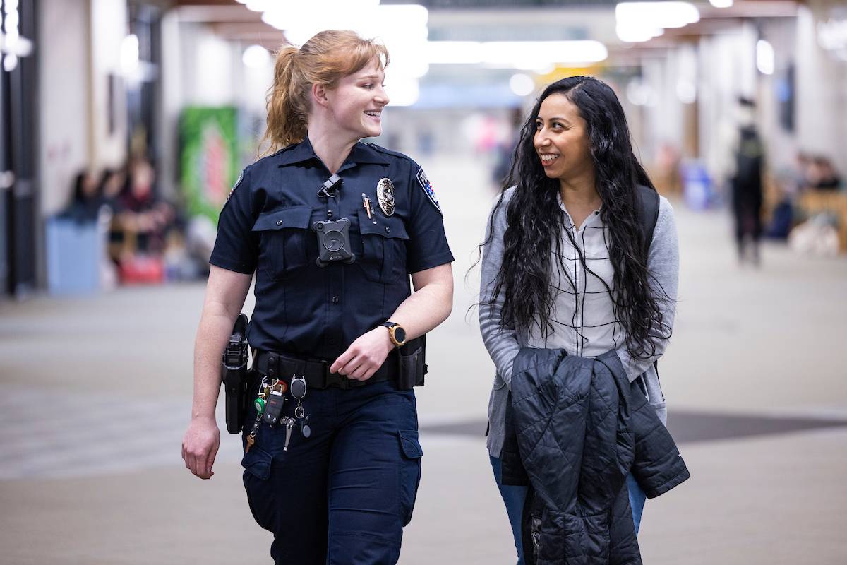 Safety escort at UVU in the LA Building