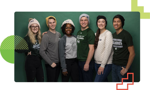 Students in UVU gear