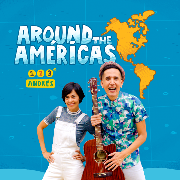 Two people smiling with a blue background 