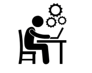icon about scholar working on desk