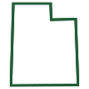 Line icon of the state of Utah.
