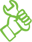 hand holding wrench icon