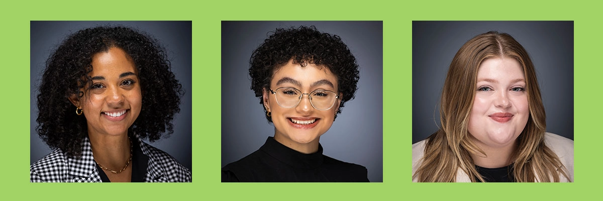 UVU students from left to right. Breanna Lambert, Priscilla Villaseñor-Navarro, Addison Hansen.